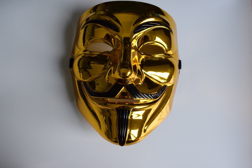 Vendetta  10 pcs ȭ  V Halloween full face plating silver gold mask by